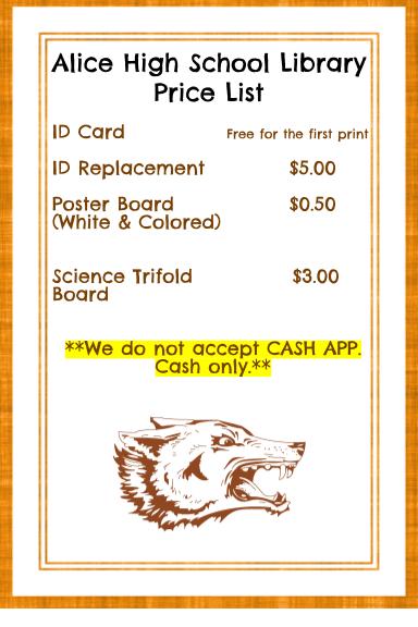 Cash only 